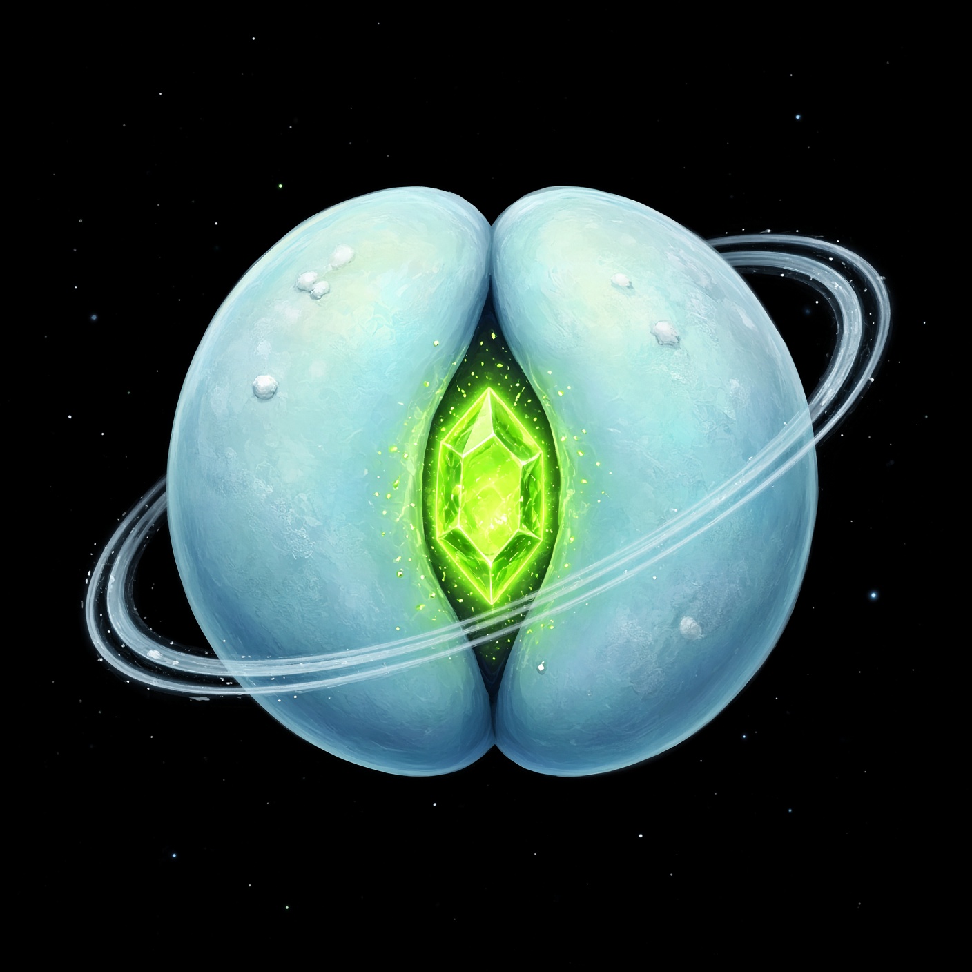 Uranus peach-shaped ice planet with uranium core
